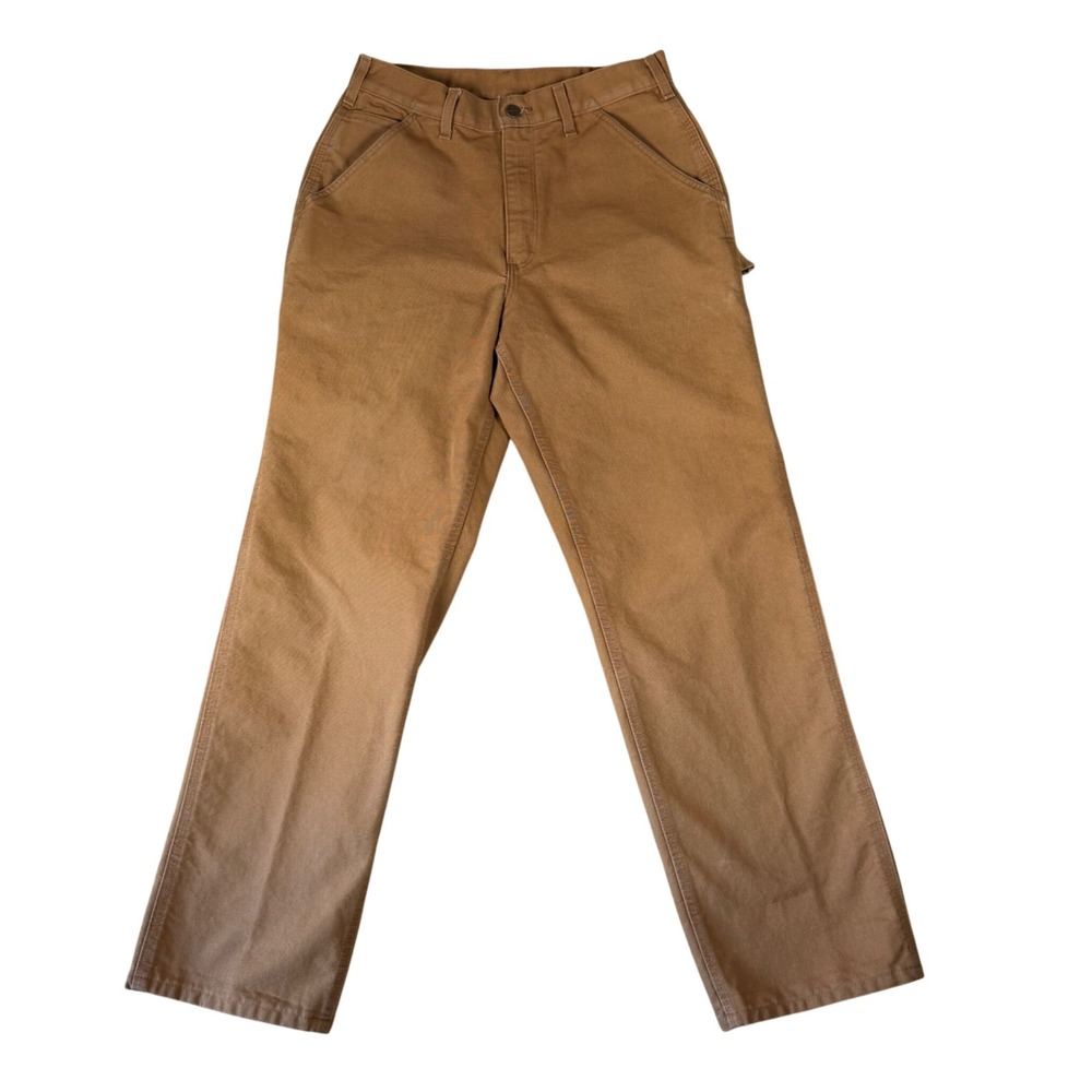 Carhartt B11-BRN Loose Original Fit Carpenter Pants Brown Mens 31x32 Duck Cotton